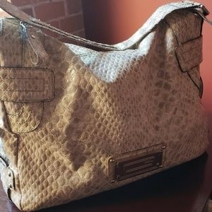 Guess Faux Crocodile Satchel Bag